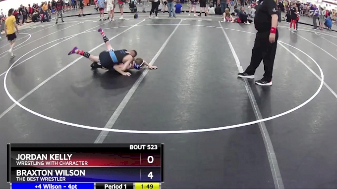 102 lbs Round 3 - Jordan Kelly, Wrestling With Character vs Braxton ...