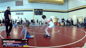 100 lbs Cons. Semi - Brayden Saleem, Central Indiana Academy Of Wrestling vs Lou Keneson, Midwest Regional Training Center