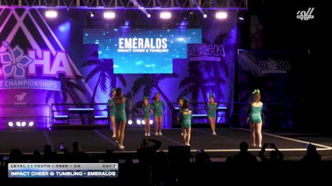 Impact Cheer & Tumbling - Emeralds [2026 L1.1 Youth - PREP - D2 Day 1] 2026 Aloha Grand Nationals