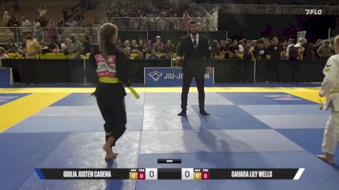 Sahara Lily Wells vs Giulia Justen Cadena 2025 Pan Kids Jiu-Jitsu IBJJF Championship