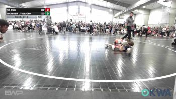 55 lbs Consi Of 4 - Cy Cox, Coweta Tiger Wrestling vs Brayden Littlejohn, Tulsa Blue T Panthers