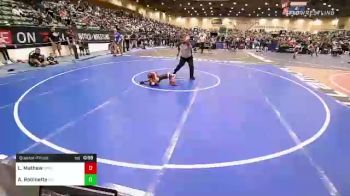 40 lbs Quarterfinal - Levi Mathew, Spazz Wrestling vs Alijah Robinette, Institute Of Combat