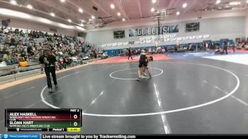 110 lbs Cons. Round 3 - Alex Haskell, Moorcroft Mat Masters Wrestling Club vs Sloan Hart, Natrona Colts Wrestling Club