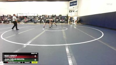 197 lbs Quarterfinal - Juan Carlos Escutia, Menlo College vs Ricky Feroce, Simon Fraser (B.C.)