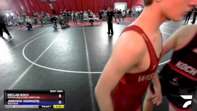 132 lbs Quarterfinal - Jacob Herm, Neenah High School Wrestling vs Gunnar Kremer, Wisconsin