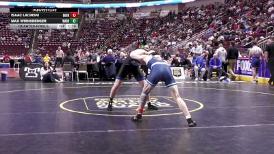 172 lbs Quarterfinal - Isaac Lacinski, Burrell vs Max Wirnsberger, Warrior Run