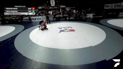 All Cadet Boys Freestyle Upper - 144 lbs Cons. Round 2 - Bezhan Niazi, Alameda High School Wrestling vs Seth Henson, Tulare Titans Wrestling Club