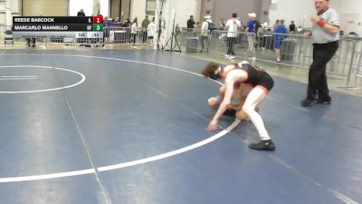 95 lbs 3rd Place - Reese Babcock, IL vs Marcarlo Mannello, NY