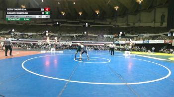 150 lbs Semis & Wb (16 Team) - Deante Santiago, Green Run vs Seth Thompson, Denbigh