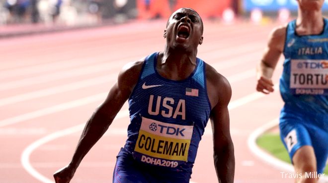 Christian Coleman Delivers 100m Gold Under The Bright Lights In Doha