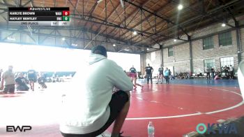 110 lbs 2nd Place - Karlye Brown, Wagoner Takedown Club vs Hayley Bentley, Brushy Wrestling Club