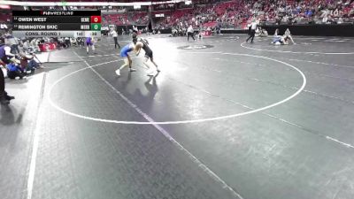 D1-132 lbs Cons. Round 1 - Remington Skic, Merrill vs Owen West, Beloit Memorial