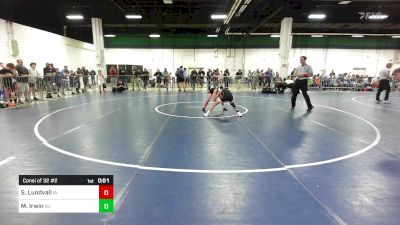 85 lbs Consi Of 32 #2 - Shay Lundvall, IA vs Mason Irwin, NJ