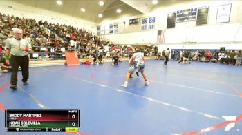 150 lbs Champ. Round 1 - Brody Martinez, Cvbjj vs Noah Solevilla, Chino Hills WC