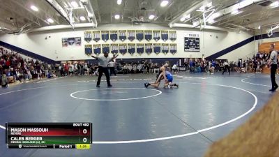 106 lbs Semifinal - Caleb Berger, Medina Highland (A), OH vs Mason Massouh, Revere