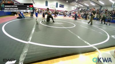 45 lbs Round Of 16 - Gunnar Sutton, Vinita Kids Wrestling vs Brady Mulliniks, Victory Youth Wrestling
