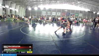 136 lbs Quarterfinal - Bretton Poppleton, Oregon vs Jordon Larson, Mat Sense Wrestling