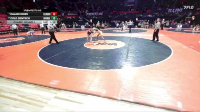 3A 126 lbs Champ. Round 1 - Kalani Khiev, Carol Stream (Glenbard North) vs Cole Gentsch, Normal (Community)