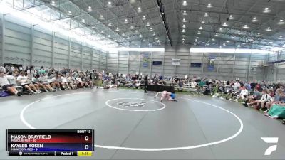 100 lbs Quarters & 1st Wb (16 Team) - Mason Brayfield, Missouri Red vs Kayleb Kosen, Minnesota Red