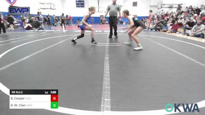 98 lbs Rr Rnd 2 - Brayleigh Cooper, Tecumseh Youth Wrestling vs Bristol St. Clair, Choctaw Ironman Youth Wrestling