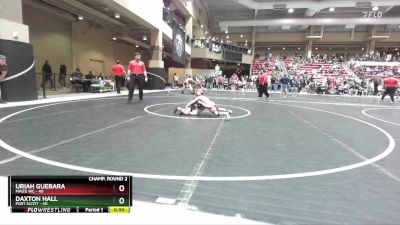 55 lbs Champ. Round 2 - Uriah Guebara, Maize WC vs Daxton Hall, Fort Scott