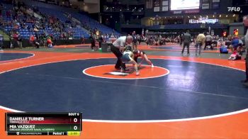100 lbs Champ. Round 1 - Danielle Turner, Yorkville (H.S.) vs Mia Vazquez, Chicago (Rickover Naval Academy)