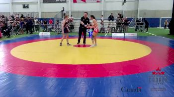 53kg 3rd Place Match - Rylie Chew, Coast WA vs Brittany Lavigne, Club De Lutte Acadie Bathurst
