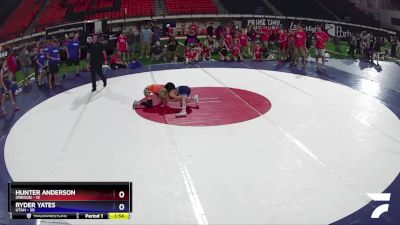70 lbs Placement Matches (8 Team) - Hunter Anderson, Oregon vs Ryder Yates, Utah