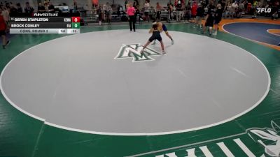 146-149 lbs Cons. Round 2 - Geren Stapleton, Belvidere Bandits Wrestling vs Brock Conley, Fairmont