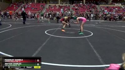 125 lbs Round 3 (6 Team) - Payton Charles, The Untouchables vs Makinley Daniels, Midwest Misfitz Pink