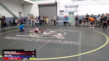 93 lbs Champ. Round 1 - Erik Bell, Mid Valley Wrestling Club vs Sophie White, Pioneer Grappling Academy