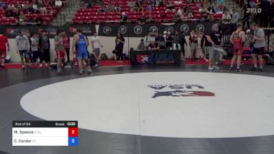 65 kg Rnd Of 64 - McKaden Speece, Steller Trained Wrestling vs Cooper Corder, St. Charles WC