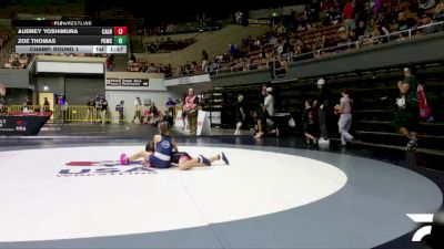 Champ. Round 1 - Audrey Yoshimura, California Grapplers vs Zoe Thomas, Peterson Grapplers Wrestling Club