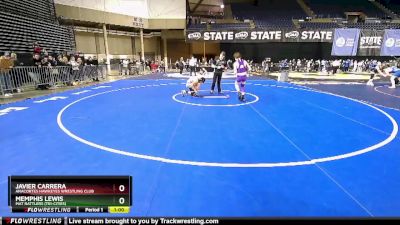 105 lbs Cons. Semi - Memphis Lewis, Mat Rattlers (Tri-Cities) vs Javier Carrera, Anacortes Hawkeyes Wrestling Club