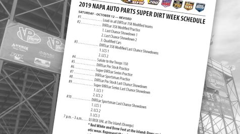 Schedule & Lineups Set For Final Day Of Super DIRT Week