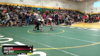 157 lbs Champ. Round 1 - Jake Wood, PERRYSBURG vs Dane Riddle, CENTRAL CROSSING