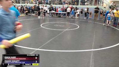 63 lbs Round 2 - Mason Haslett, Chugach Eagles Wrestling Club vs Makai Garo, Avalanche Wrestling Association