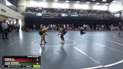 133 lbs Champ. Round 1 - Aaron Ly, Chabot College vs Mark Ramirez, Modesto Junior College