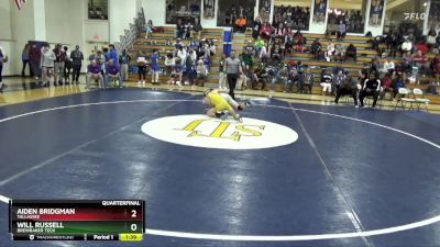 128 lbs Quarterfinal - Aiden Bridgman, Tallassee vs Will Russell, Brewbaker Tech