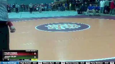 2 - 215 lbs Quarterfinal - Tyler Forbes, Central (Woodstock) vs Josiah Selby, Bruton