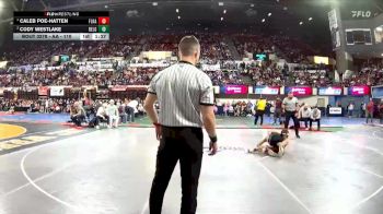 AA - 110 lbs Semifinal - Caleb Poe-Hatten, Flathead (Kalispell) vs Cody Westlake, Belgrade