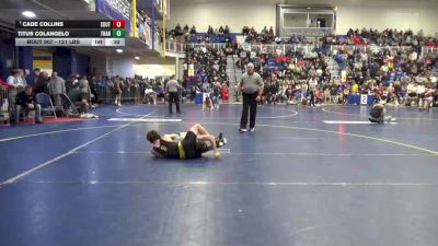 121 lbs Consy 5 - Cade Collins, Southern Regional-NJ vs Titus Colangelo, Franklin Regional