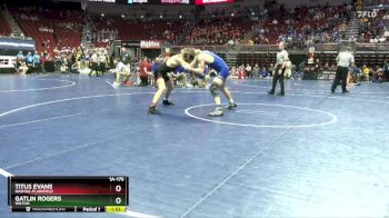 1A-175 lbs Quarterfinal - Gatlin Rogers, Wilton vs Titus Evans, Nashua-Plainfield