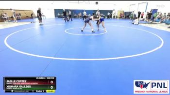 100/110 Round 1 - Jaelle Cortez, Daniel Cormier Wrestling Academy vs Xiomara Gallego, Poway Wrestling