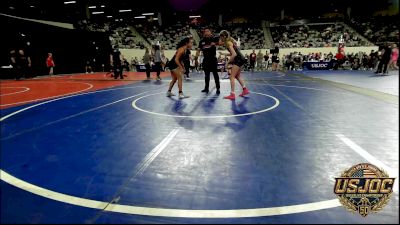 98 lbs Consi Of 4 - Alice Martin, Little Axe Takedown Club vs Kalia Morris, Harrah Little League Wrestling