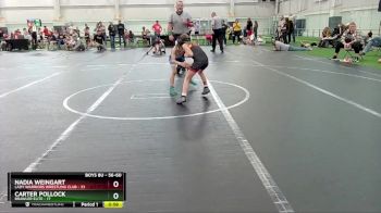56-60 lbs Round 2 - Nadia Weingart, Lady Warriors Wrestling Club vs Carter Pollock, Brawler Elite