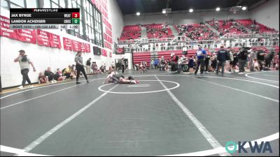 126-132 lbs Quarterfinal - Jax Byrge, Weatherford Youth Wrestling vs Landon Achziger, Choctaw Ironman