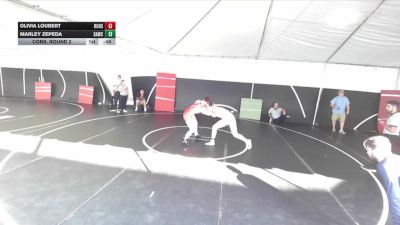 155 lbs Cons. Round 2 - Marley Zepeda, Santa Ana Wrestling Club vs Olivia Loubert, Redondo Union High School