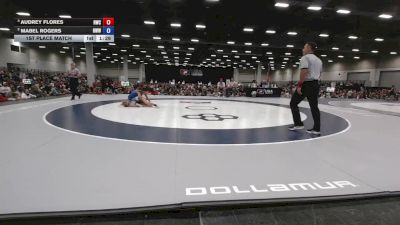 110 lbs 1st Place Match - Audrey Flores, Raw Wrestling Club vs Mabel Rogers, Rogue Warrior Wrestling