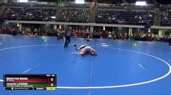 95 lbs Quarterfinal - Mason LaVigne, Victory School Of Wrestling vs Braxton Brink, DC Elite